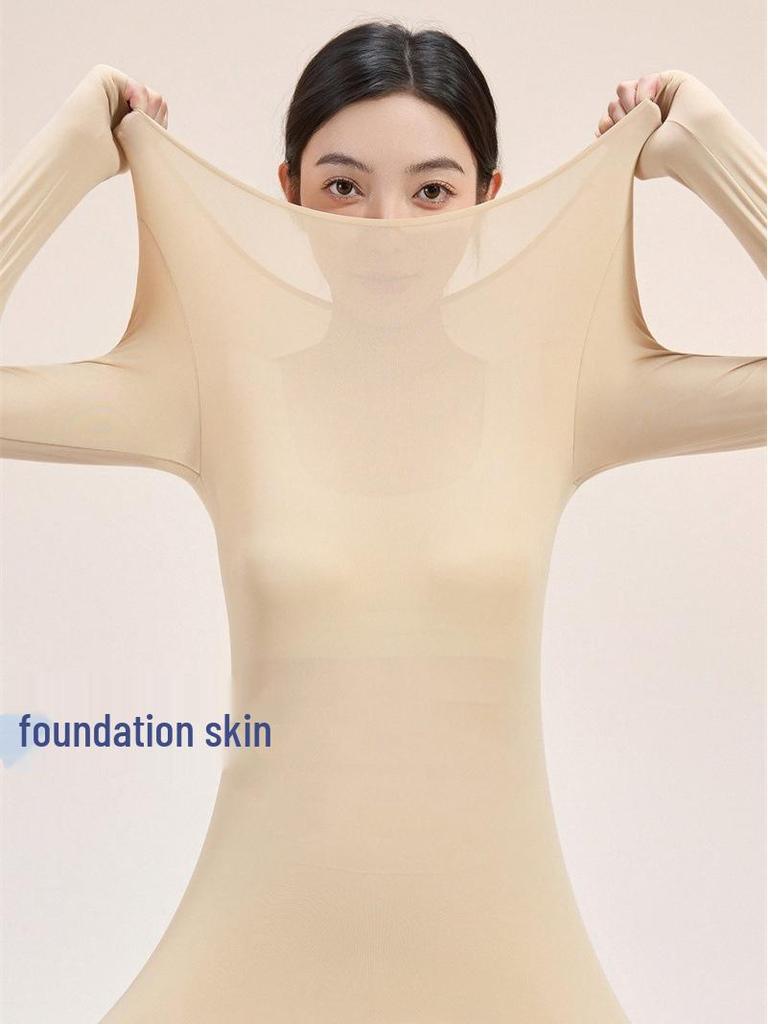 Ultra-Thin Birch HS800 Women's Autumn Seamless Hydrating Shirt & High Elasticity Warm Underlayer Set