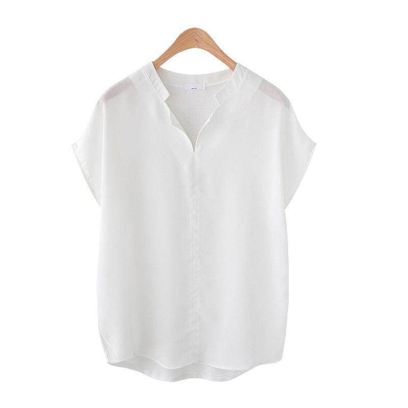 

Spring and Summer Fashion Export Loose T-shirt White Short Sleeve White M