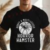 Men's Black Terrifying Multi-Legged Hamster Tarantula Design Moto Cotton T-Shirt Men's Summer C