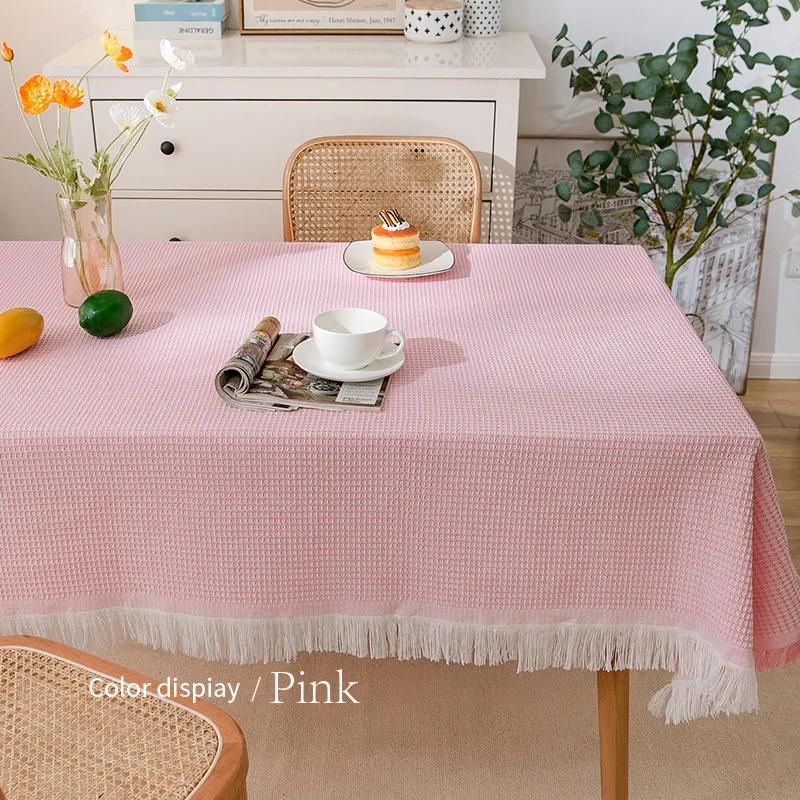Braided Cotton Linen Tablecloth Tea Table Runner Decoration Rectangle Table Cover for Kitchen Wedding Dining Room Camping