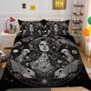 Beauty Skull Printed Comforter Cover Set Full Size Microfiber Home Textiles High Quality Luxury Bedspreads
