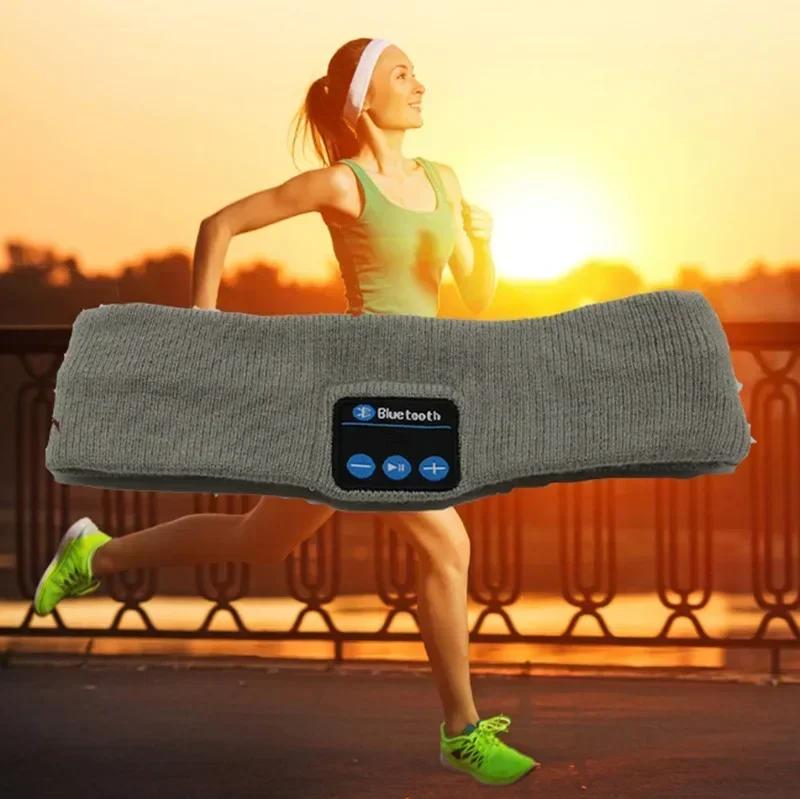 Multipurpose Bluetooth Headband – Wireless Sleep Headphones with Soft Eye Mask & Built-in Mic for Yoga and Workouts