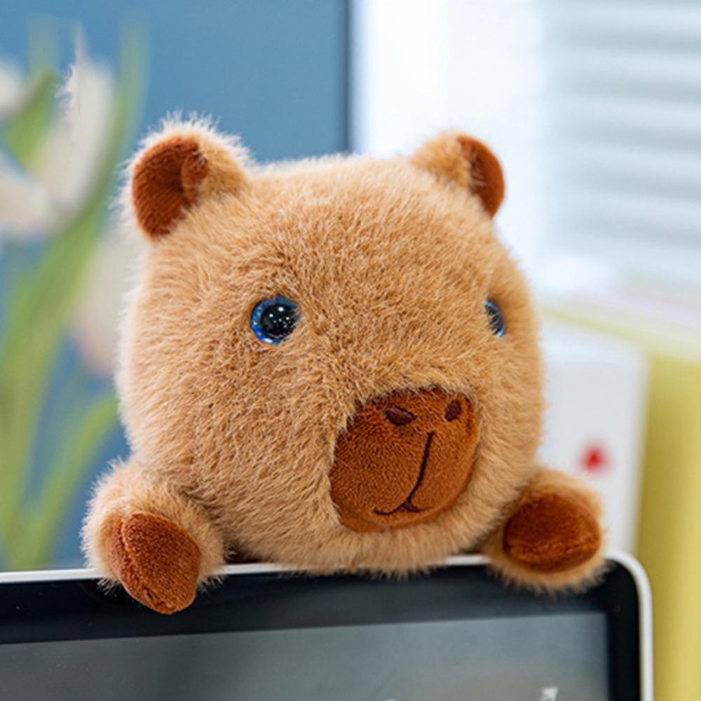 PP Cotton Plush Capybara Bag Pendant Stuffed Doll Cartoon Animal Keychain  Children