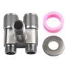 1pcs G1/2 1 In Two Out Double Control Washing Machine Faucet Toilet Triangle Valve Toilet Stop Valve Size 6.2*6cm Approx 3 Color