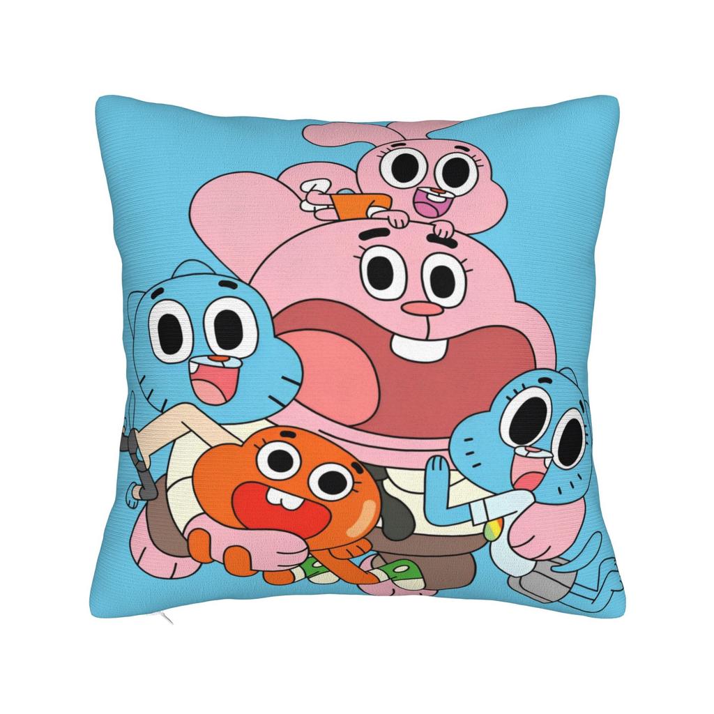 Gum Ball Watterson Cartoon Square Pillow Case Amazing World Cushion Covers Decor Pillowcover for Living Room 45*45cm