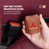 cxdjmy1 For Mitsubishi 1/2PCS Car Leather Seat Belt Buckle Anti-scratch Protector Cover Accessories Outlander Pajero Sport Lancer EX ASX