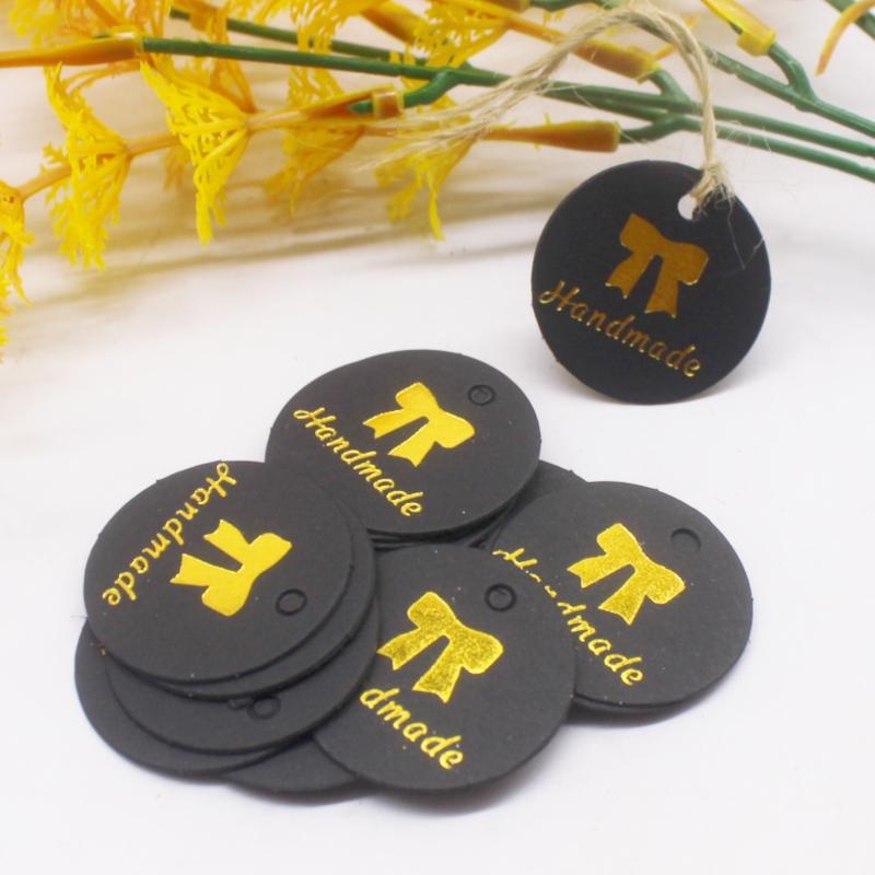 3cm okrągła 100TAG + 20M STIRNG RĘCZNIE ROBIONA etykieta prezentowa Etykieta prezentowa WESOŁYCH ŚWIĄT