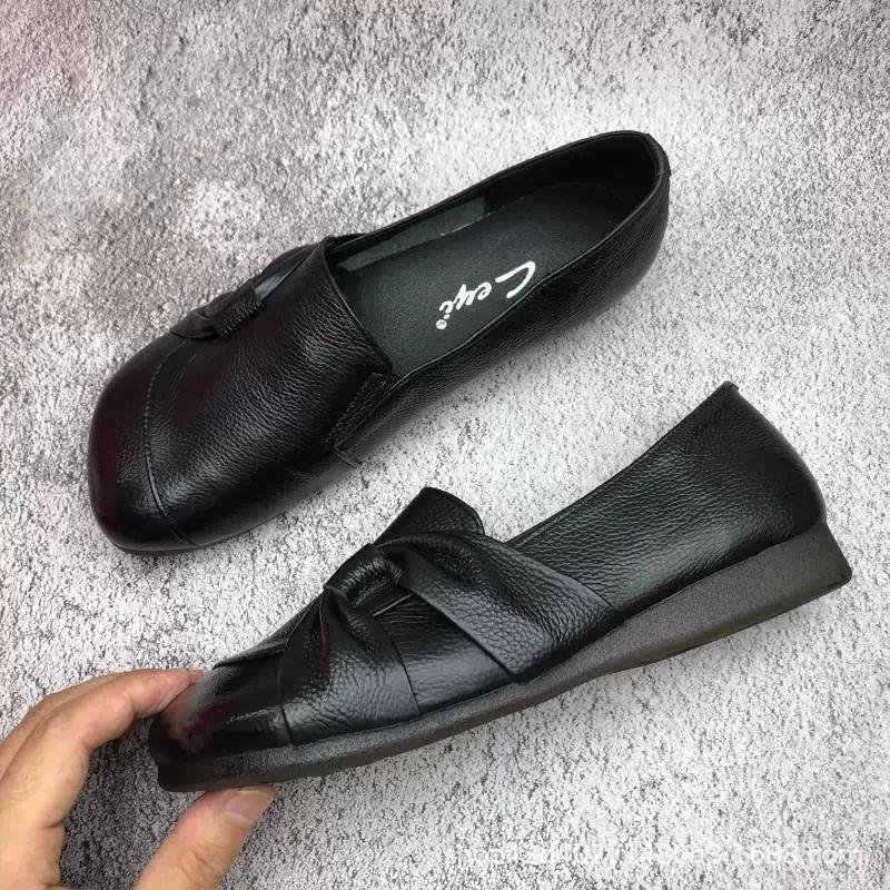 Trendy Casual Single Shoes 2025 Spring New Soft Sole Anti Slip Design Feeling Flat Bottomed Women's Single Shoes Zapatos Mujer