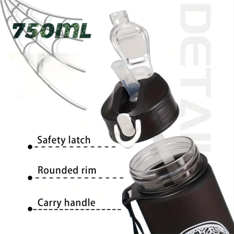 750ML Portable Outdoor Water Bottle with a One-Click Lid And Straw Perfect for Halloween with a Large Capacity And Quirky Design