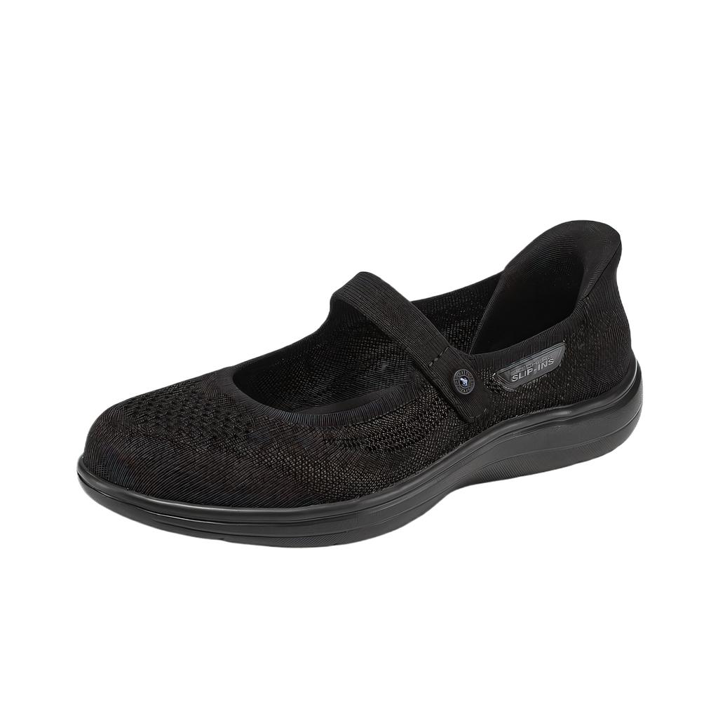 Skechers On-The-Go Fabric Mary Jane Fashionable Versatile Trendy Comfortable Platform Mary Jane Shoes Women Shoes Black 138497-BBK