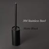 BGL Stainless Steel 304 Black Toilet Bowl Brush and Holder Set Cleaning Tool Holder with Toilet Brush