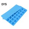Silikonový tác na kostky ledu s víkem 21 velkých kostek Snadno vyjímatelná skládací forma na led Flexibilní forma na led pro stohování