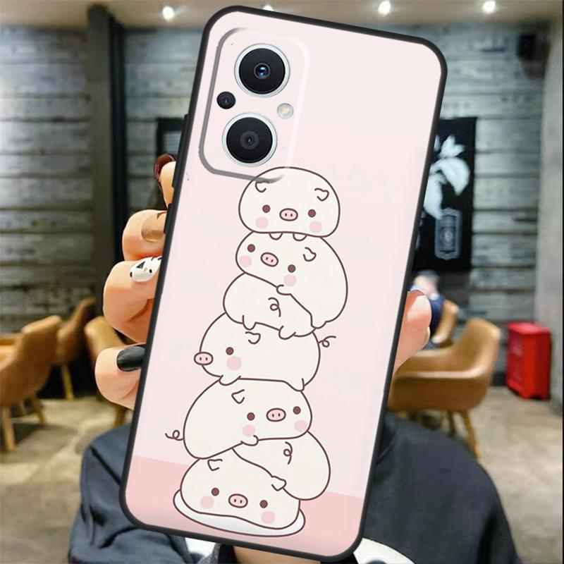Adorable Cute Pigs Piglets Case For OPPO Find X5 X2 X3 Lite Neo X6 Pro OPPO Reno 6 7 8 Lite 2 3 4 5 Z 8T Cover Funda