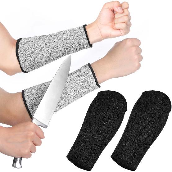 2 Pairs Arm Protectors, Protection Sleeves Forearm Covers Industrial Forearm Protectors Thin Skin and Bruising Cut Resistant Sleeve Level for