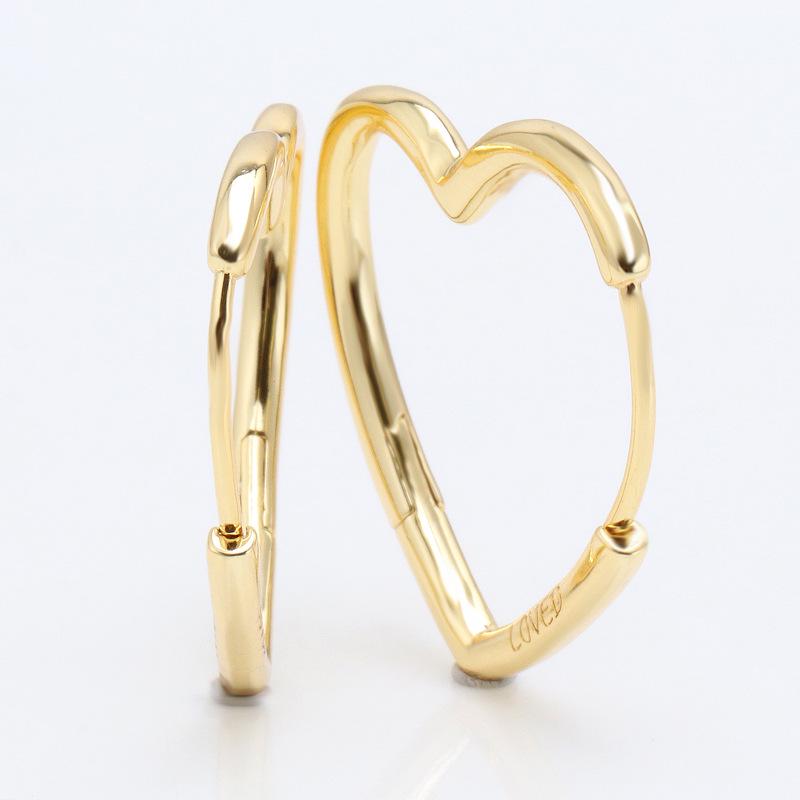 Valentine s Day Asymmetrical Heart Earrings - Creative European  American Style Gift for Women