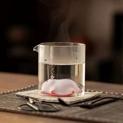 Bubbling Tea Pet Piggy Cartoon Ceramic Tea Cup Little Pig Spit Bubbles Water Mug Funny Gift Home Decoration Tea Accessories