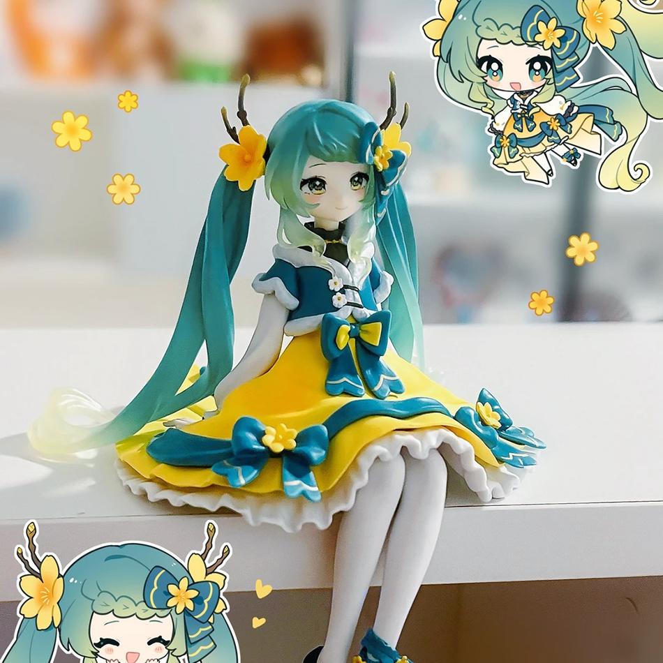 14cm Fashion Hatsune Miku Anime Figure Flower Fairy Hatsune Miku Action Figures Kawaii Girl Figurine PVC Collection Model Toys
