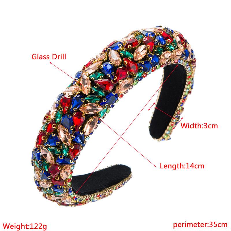 Luxury Full Diamond Sponge Headbands Fashion Hair Accessories For Women Sparkling Baroque Party Hairband Hair Band Hoop Headwear
