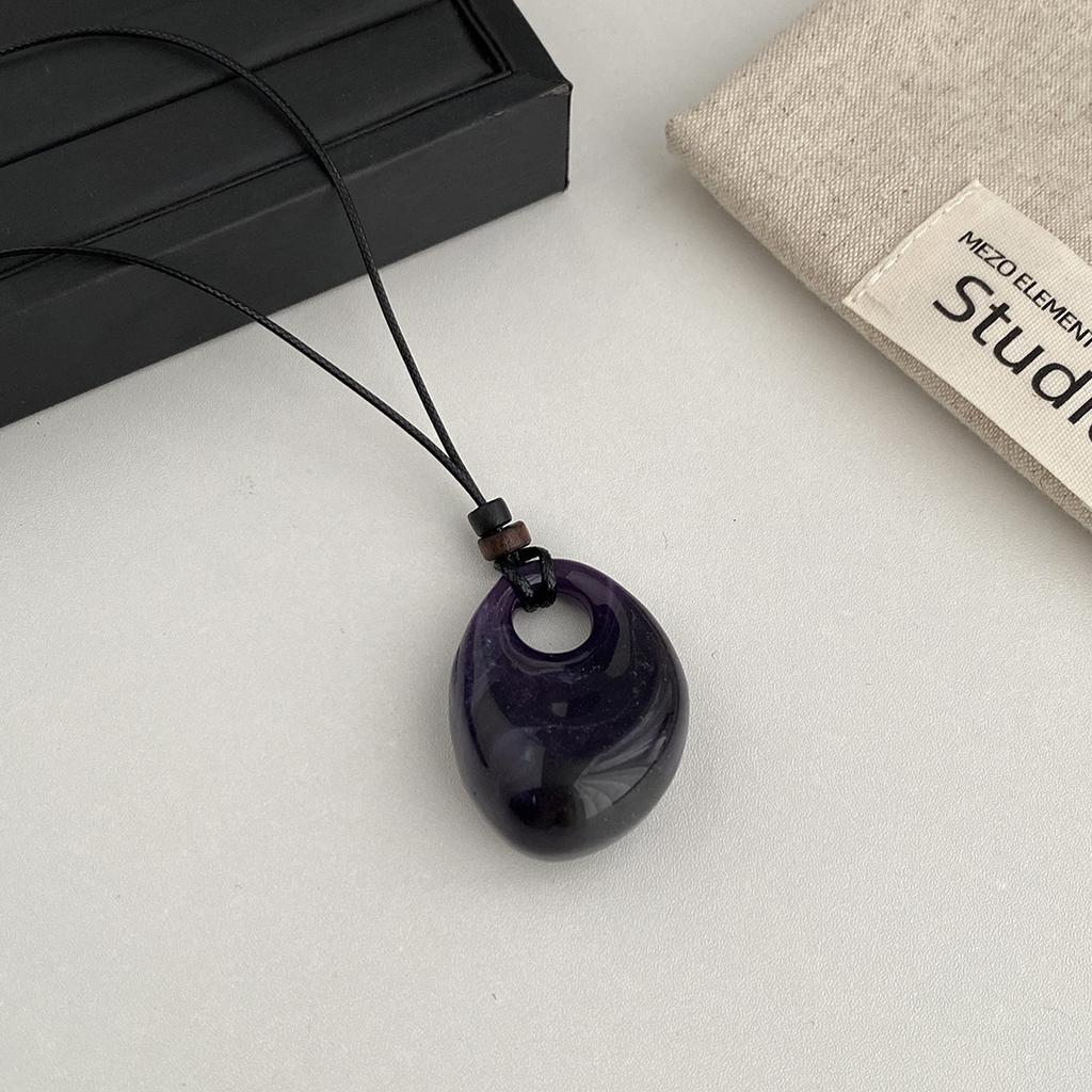 Vintage Maillard Irregular Neck Ring Necklace Fashion Temperament Simple Design Sweater Chain