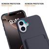 For iPhone 16 Plus Case with Card Holder/Mirror/Kickstand TPU + PC Phone Back Cover