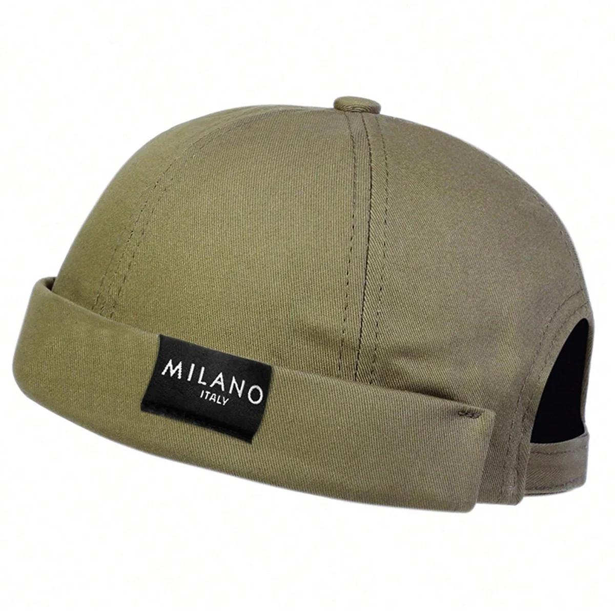 

Men Milano Label Embroidery Landlord Caps Painter Cap Painter Cap Spring And Autumn Melon Skin Hats