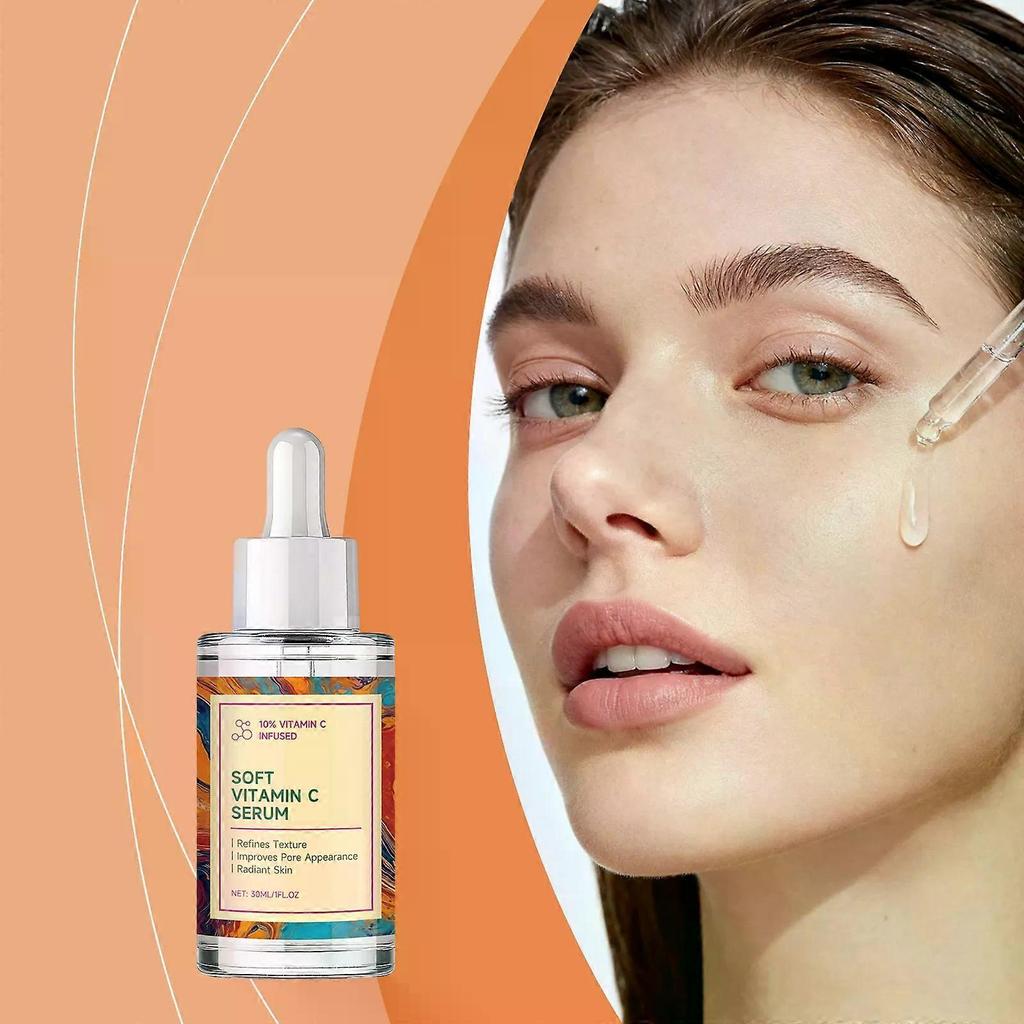 Vitamin C Serum for Brightening and Glowing Skin, Refines Texture, Improves Pore Appearance, Radiant Skin, 30ml