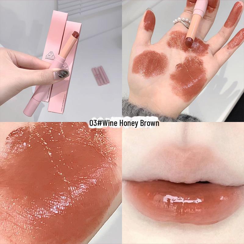 DaimAnpu Rotating Lip Gloss: Moisturizing Lipstick with Water Shine, Reduces Lip Lines.