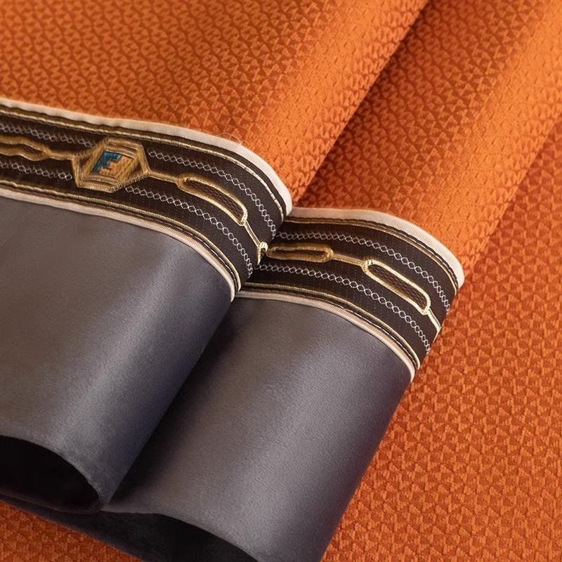 Chenille Sofakissen, Ganzjahres-Universal-Anti-Rutsch-Wohnzimmer-Sitzkissen, moderner leichter Luxus orangefarbener Sofabezug, Rückenlehnenhandtuch