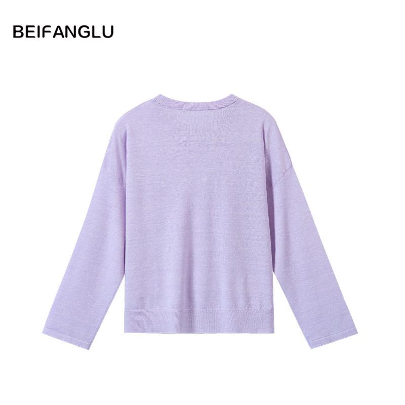New Arrival: Northern Deer Loose-Fit Wool Knit Cardigan with Round Neck & Long Sleeves