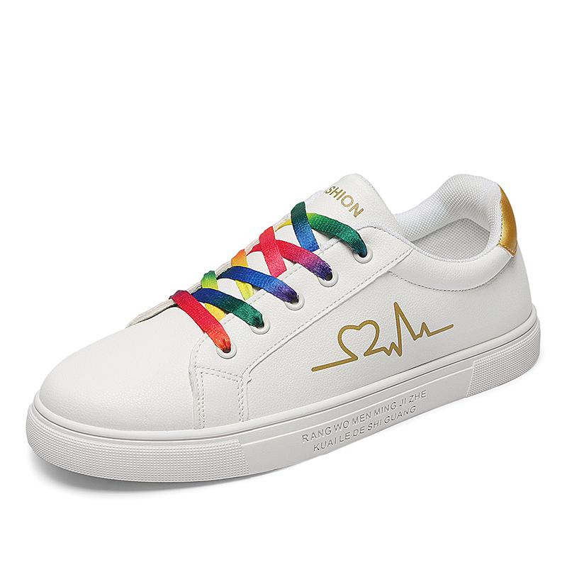Fashion Trend Men Women Anti-slip Wear-resistant Casual Shoes Unisex Soft Sole Sport Shoe White Breathable Running Skate Couple Sneakers