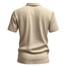 Summer New Men's British Casual Buttoned Loose Linen Lapel Short Sleeved Top