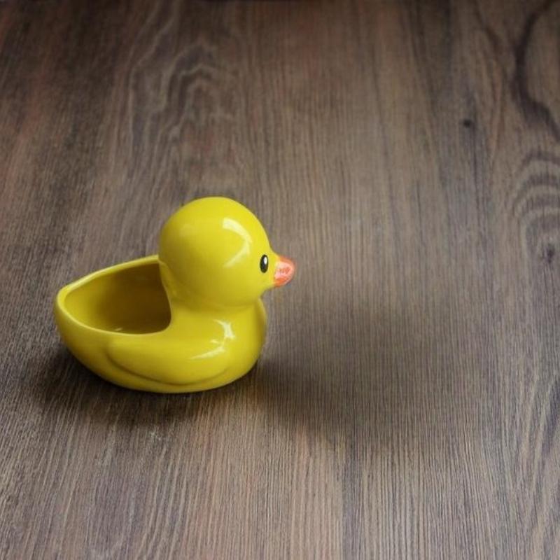 Little Duck Ceramic Flower Pot Desktop Ornament Cute Balcony Decorations