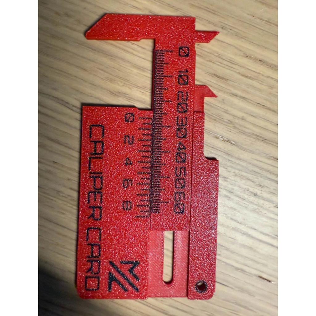 Vernier Caliper Card Keychain 3D Printing Measuring Tool Ruler