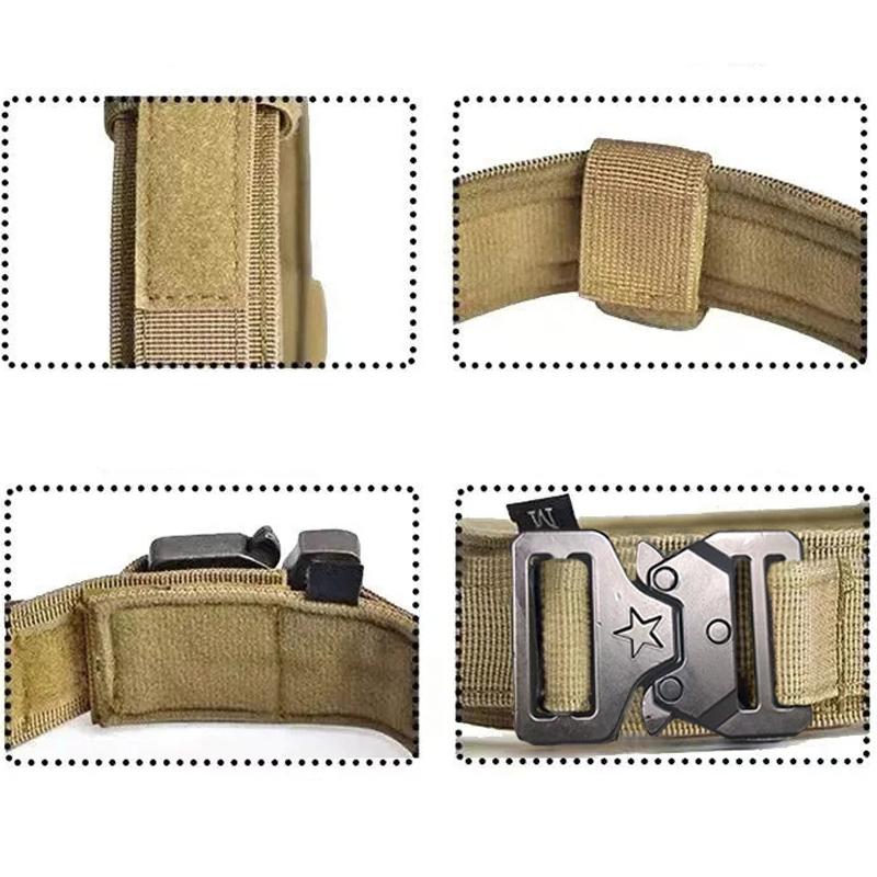 Outdoor Tactical Dog Collar Metal Buckle Breathability Nylon Collar Medium Dogs Suitable For All Breeds Adjustable And Durable