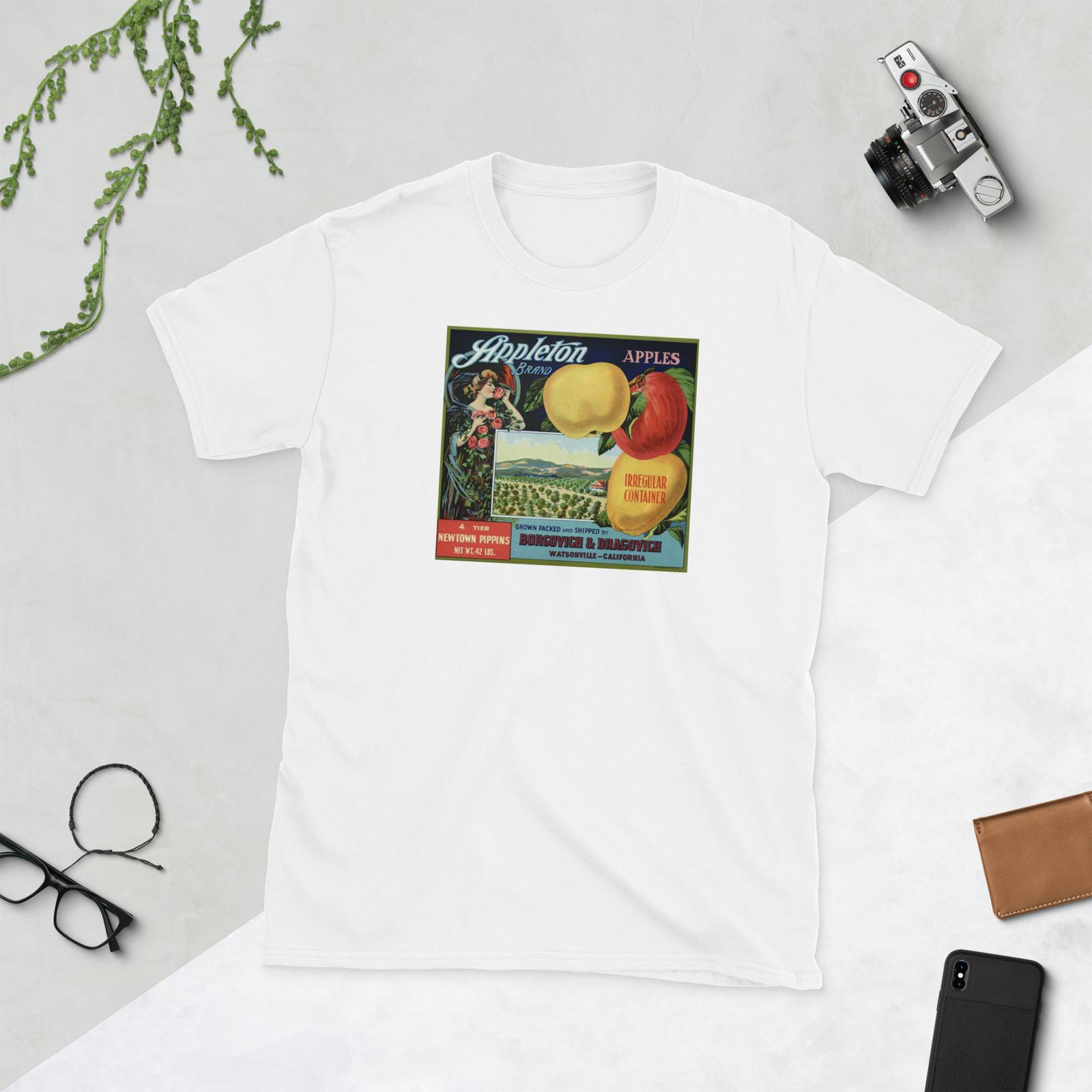 

1910-20s Appleton Brand Apples Unisex T-Shirt Mens Womens Tees Top S