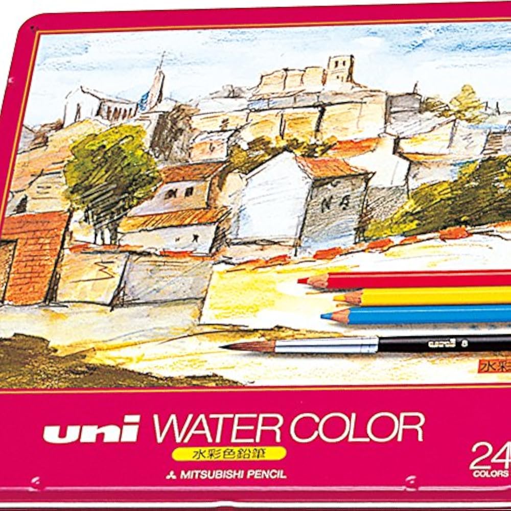 uni watercolor pencil, 24 water colors