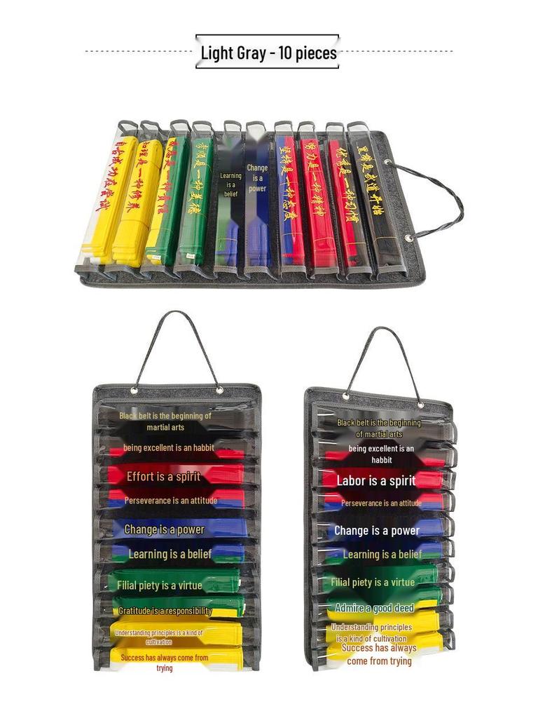 Filz Kampfsportgürtel & Medaillen Wanddisplay-Halterung - Staubdicht zum Aufhängen für 8-10 Taekwondo-Gürtel