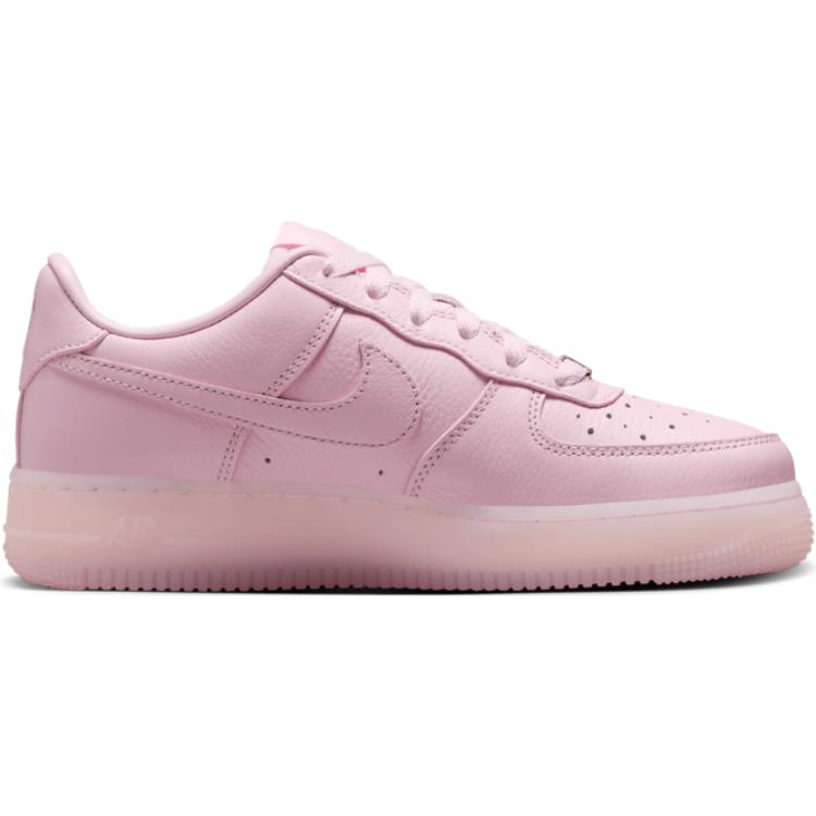 Nike NOCTA x Air Force 1 Low GS Certified Lover Boy - Pink Foam Kids Sneakers Metallic-Silver Cobalt-Tint HQ1772-600