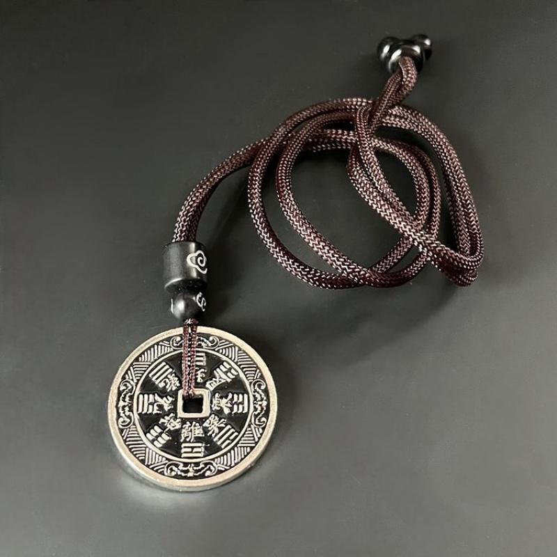 Berg Geist Geld Messing Vergoldter Anhänger Herren Vintage Kupfermünze Antike Friedensschnalle Verstellbar Paar Ethnischer Stil