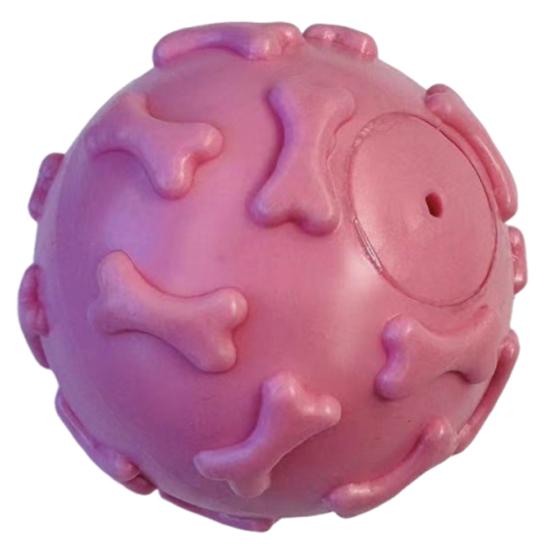 Squeaky Dog Ball Raised Texture Dog Chew Toy Bite-Resistant Puppy Teething Toy for Dogs Teeth Cleaning Boredom Relief