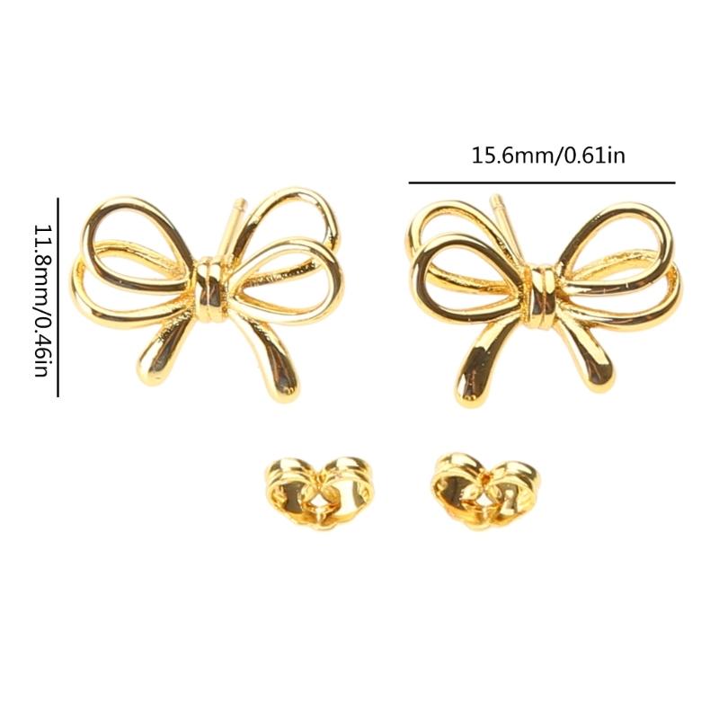 Modern Bowknot Earrings Accessories Dainty Ear Studs Ear Pendant Jewelry Charm Trendy Ear Accessory for Everyday Wear