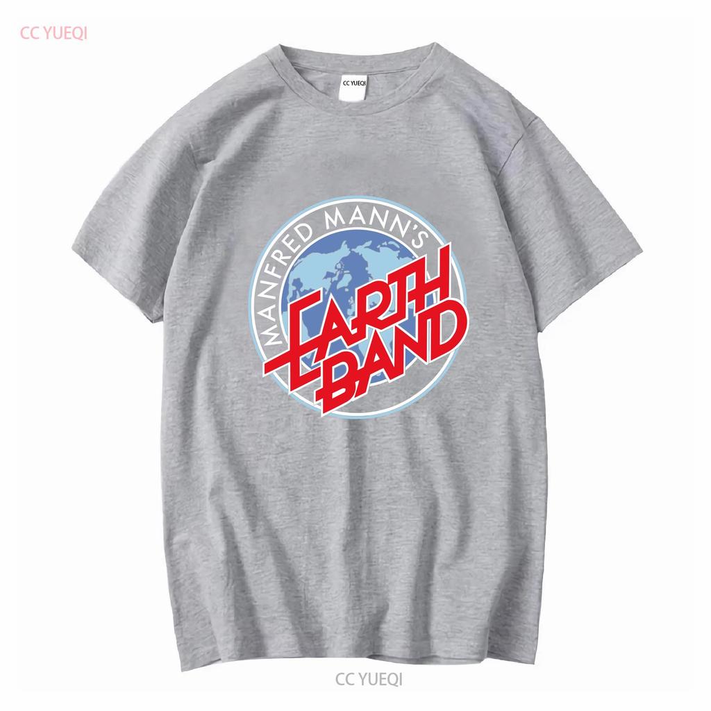 Manfred Manns Earth Band For Classic T Shirt Vintage Washed Unisex Breathable Comfortable Designer Clothes Slightly Fashion