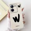 For vivo Y78 China 5G V2278A Case Fashion Design Letters A-Z Soft Silicone Cover Coque For VIVO y78 Y78 6.64" Phone Shell Fundas