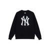 MLB SS24 New York Yankees Solid Logo Loose Fit Sports Crewneck Early Spring Sweatshirt Unisex Sweatshirt Black 3AMTM0341-50BKS