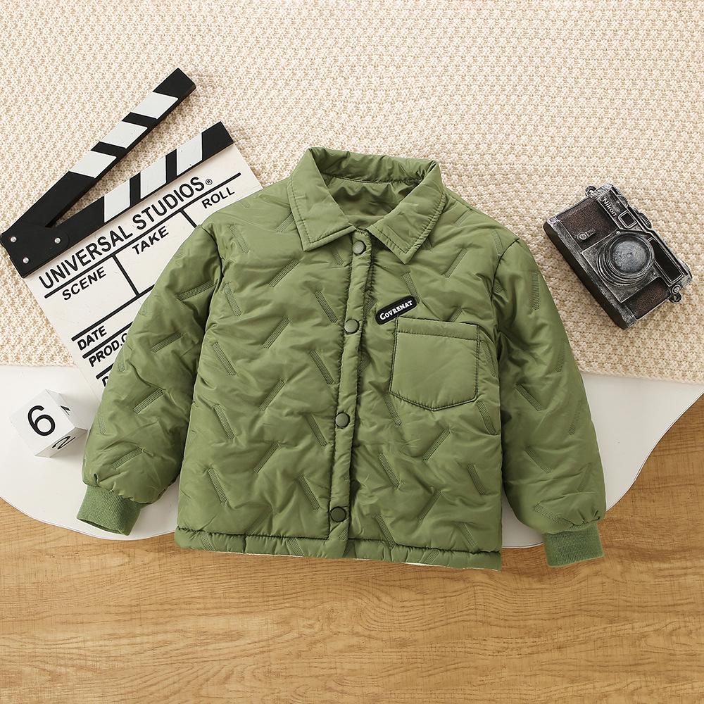 Children's Thick Cotton-Padded Jacket for Autumn/Winter - Warm School Uniform