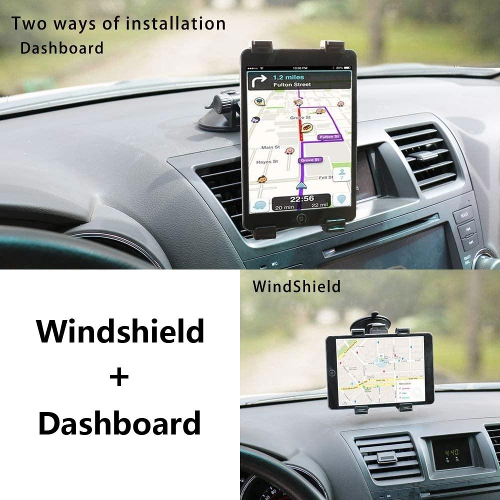 Xnyocn Tablet Car Holder Stand For iPad Air 1 2 Mini 2 3 4 Pro 9.7 10.5 Universal Windshield Mount For 7 To 11 Inch Samsung Tab