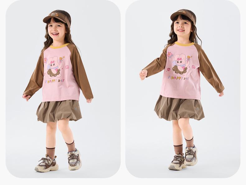 Dudu Family Spring Kids' Cartoon T-Shirt, 100% Pure Cotton, Soft & Skin-friendly, Ideal for Back to School.