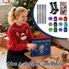 Christmas Dice Advent Calendar 2025, 24 Days Countdown Calendar Christmas Pencil Stickers Socks Necklaces