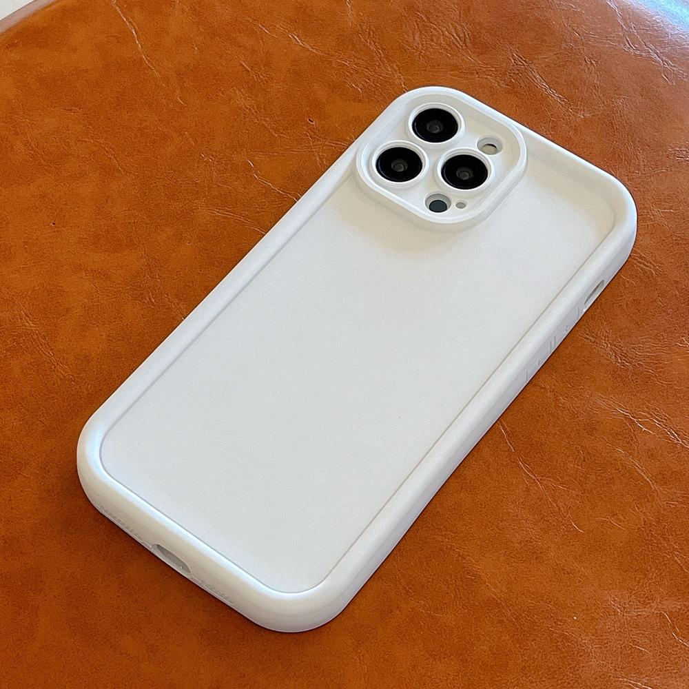 Simple solid color skin feel suitable for iphone16Promax Apple 15p mobile phone case 14 fine holes anti-drop 13 soft tpu