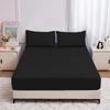 Soft Fitted Sheet Waterproof Mattress Protector, Breathable Mattress Pad Cover, White Sheet Bed Sheets with Elastic